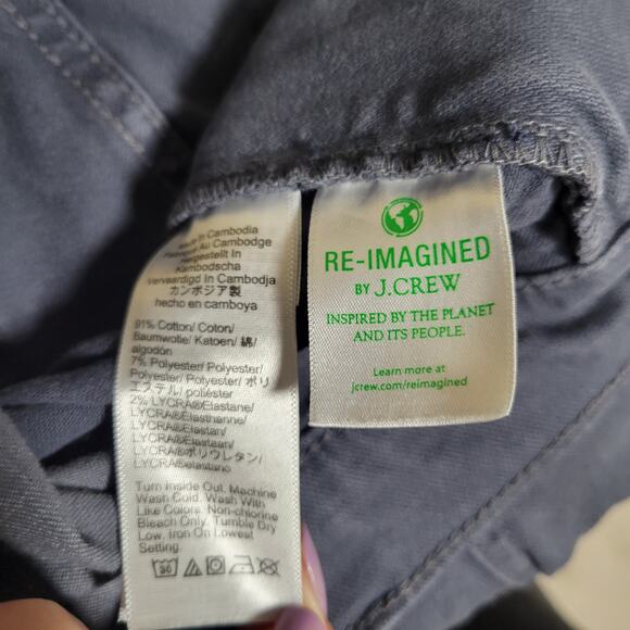 J Crew Flex Re-Imagined Jeans Size 34x33 Gray Slim Fit Tapered Legs Cotton Blend - Picture 5 of 10